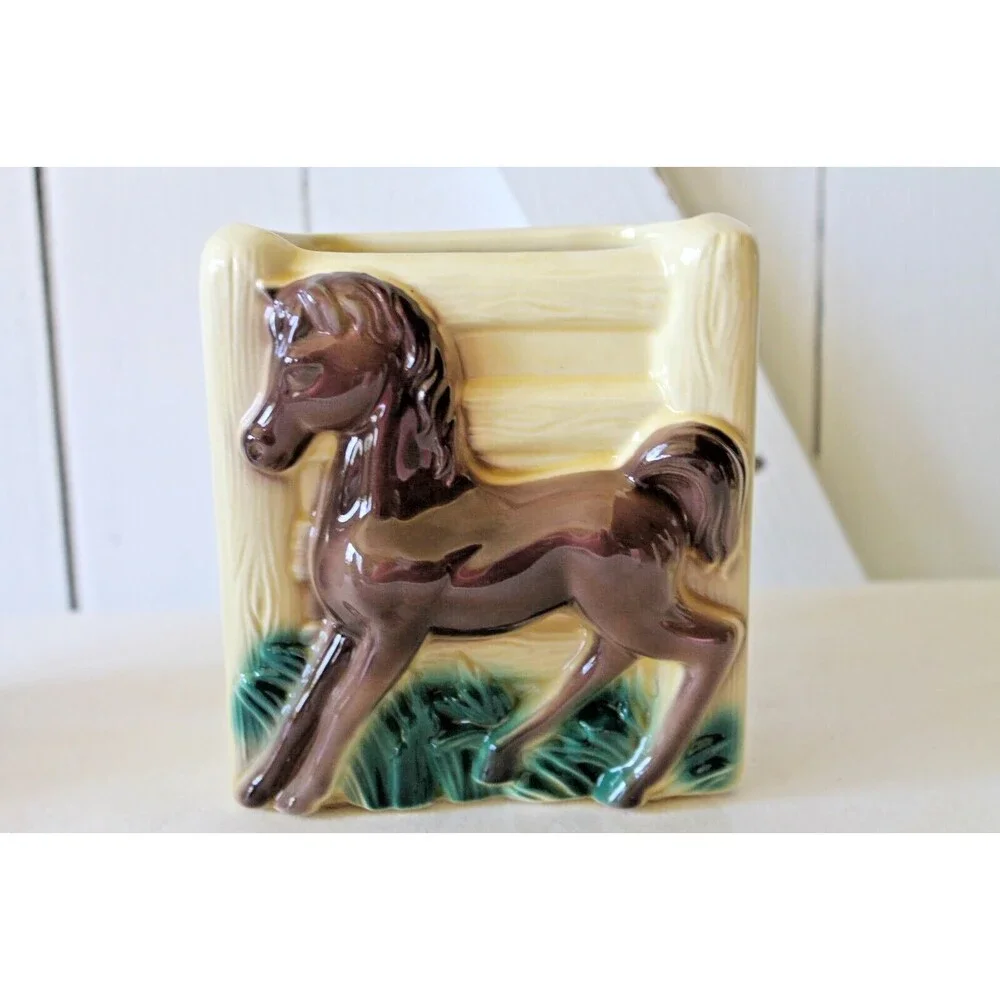 Vintage Royal Copley Vase Prancing Horse Mid Century Horse/Pony Planter 1950's